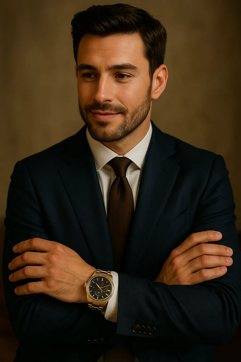 Ein Mann  mit Luxuriöse Herrenuhrent